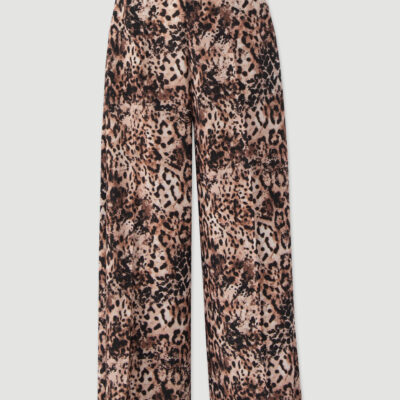 Pantalón culotte fluido animal print