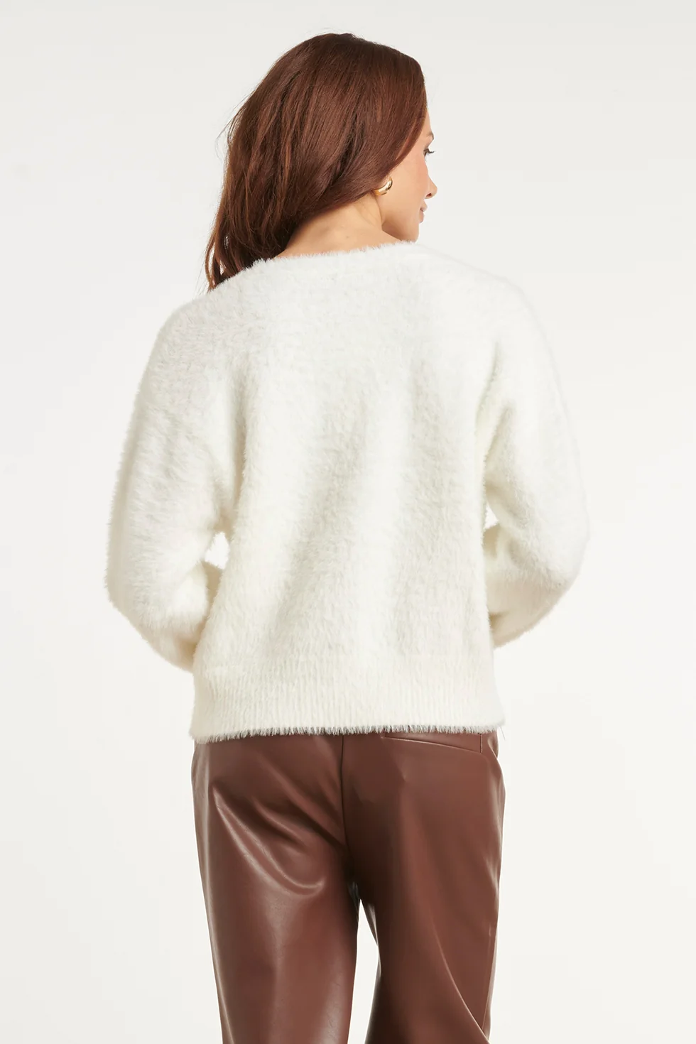 Chaqueta blanca mullida - Imagen 2