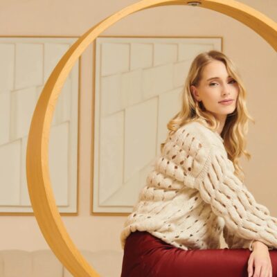 Jersey calado beige