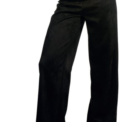 Pantalón liso negro 331 con botones en cintura